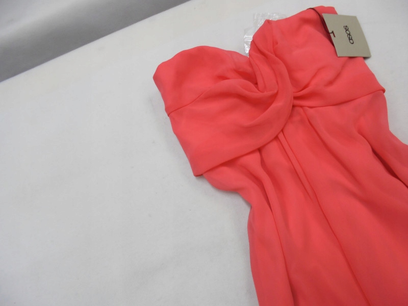 36 ASOS MAXI SUKIENKA BEZ RĘKAWÓW CORAL NOWA Z309 Rozmiar 36