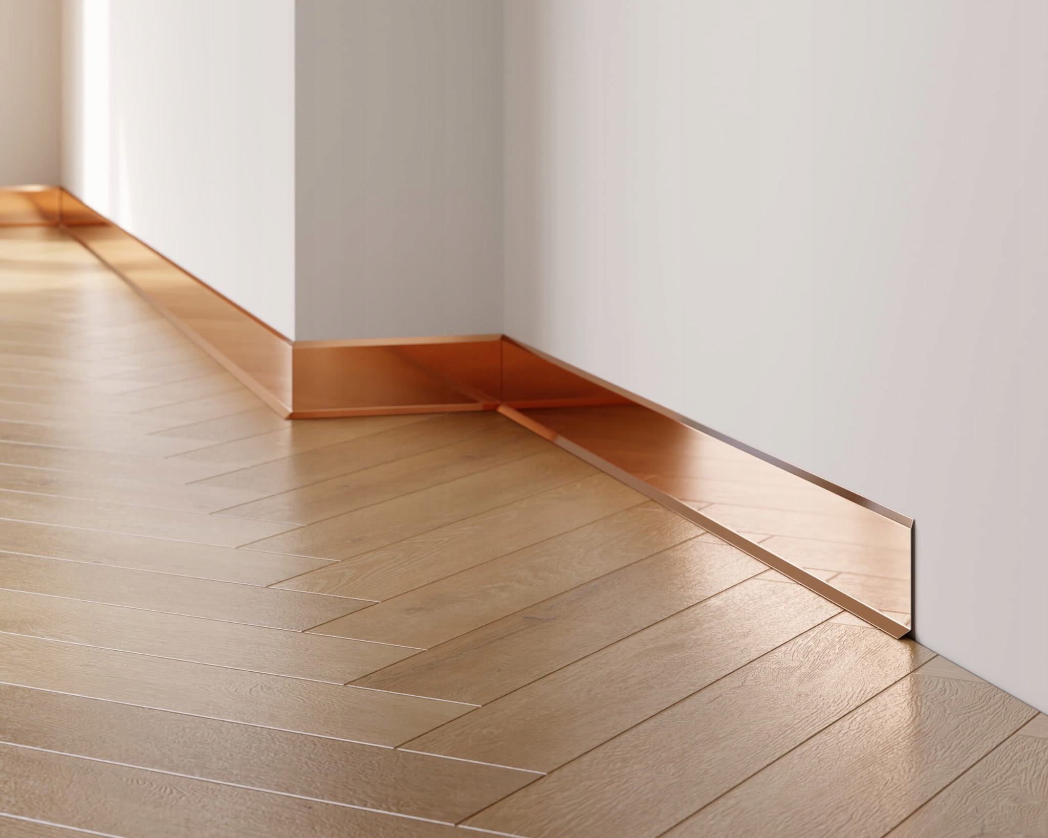 LISTWA PRZYPODŁOGOWA F COKÓŁ MIEDZIANY POŁYSK 6cm Długość 270 cm