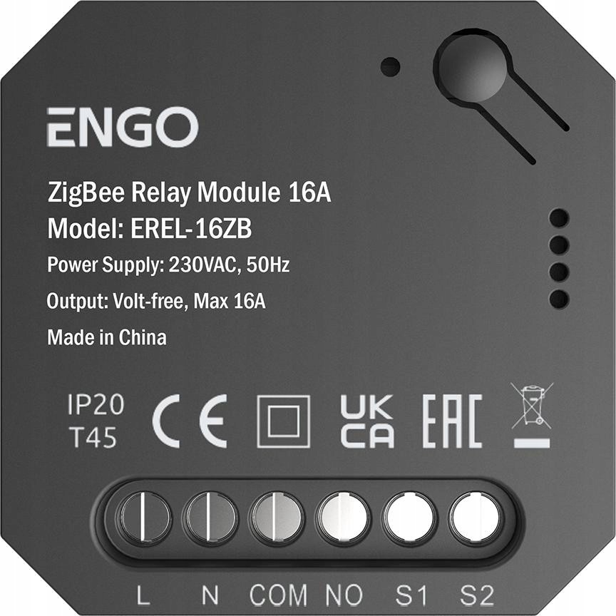Engo Controls EREL-16ZB Inteligentný Zigbee Relé Smart Relay
