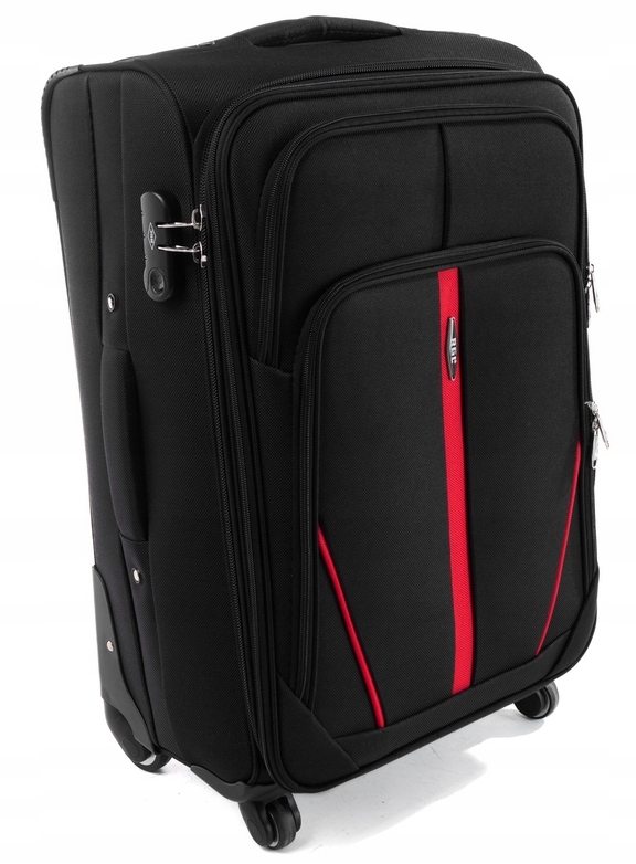 Walizka Duża Mocna XXL Torba Materiałowa Na 4 Kółkach Codura Bagaż Czarny