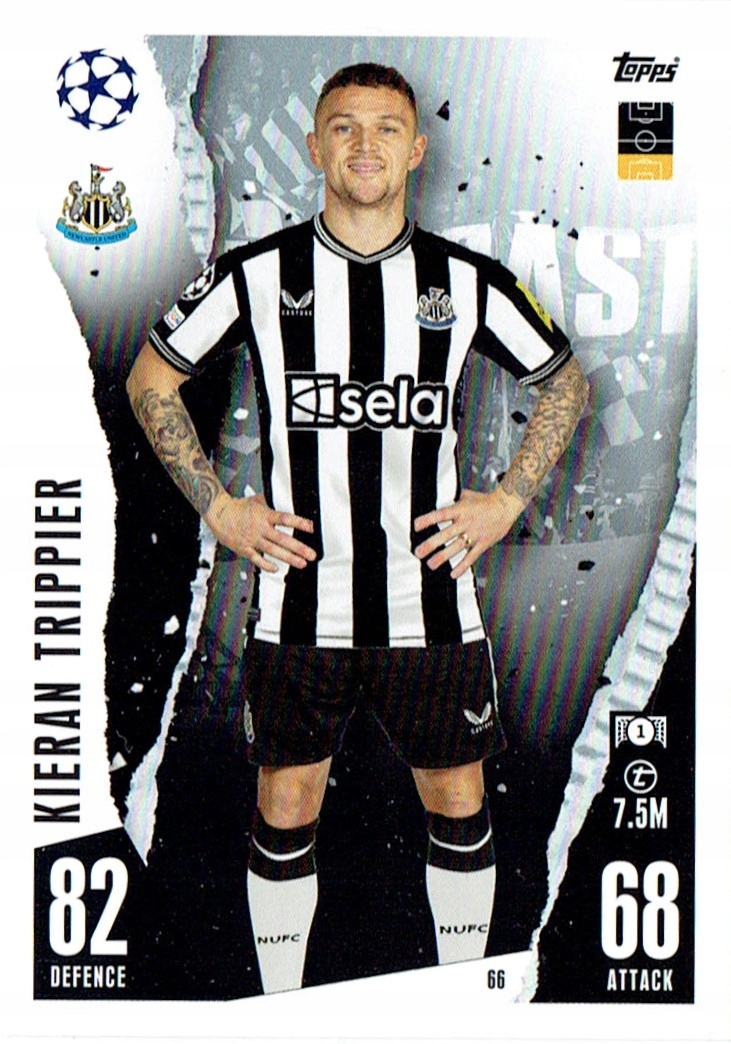Topps Match Attax 23/24 Karta Team Mate Newcastle 66 Kieran Trippier