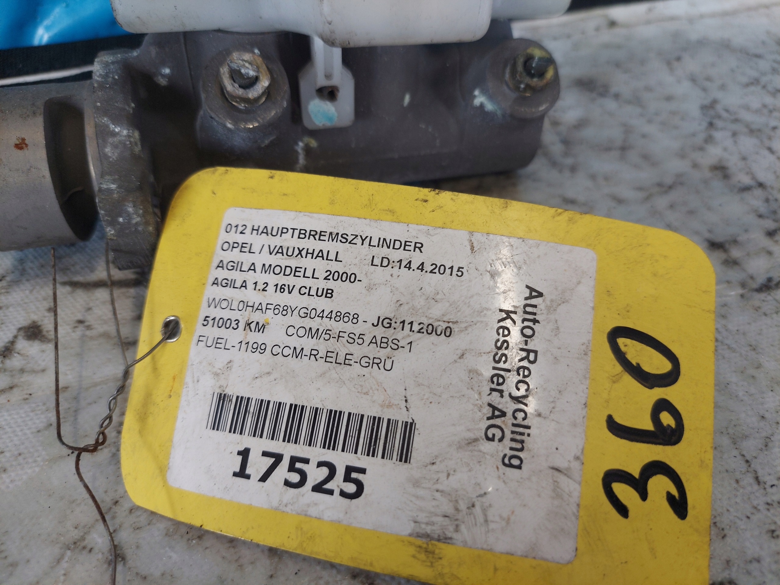 Servofreno AGILA A 1.2 B BOSCH 20