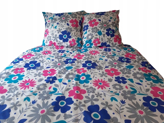 POŚCIEL KOLOROWE KWIATY MIKROFIBRA 100X140 CM