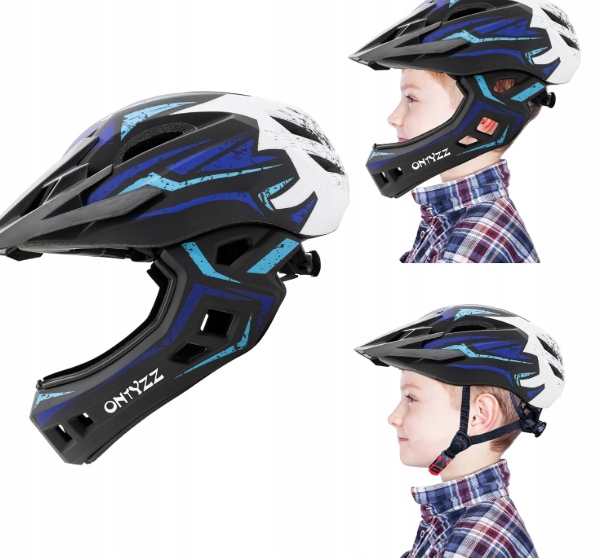 Kask rowerowy dla dzieci Lekki kask integralny z odpinanym ochraniaczem