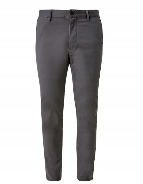 Pánské chinos kalhoty S.oliver slim fit, velikost 34/34, šedé