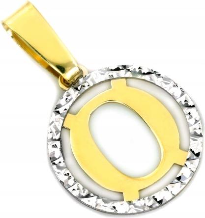 Zlatý přívěsek 585 písmenko O dvoubarevný 14k přívěsek módní vzor dárek