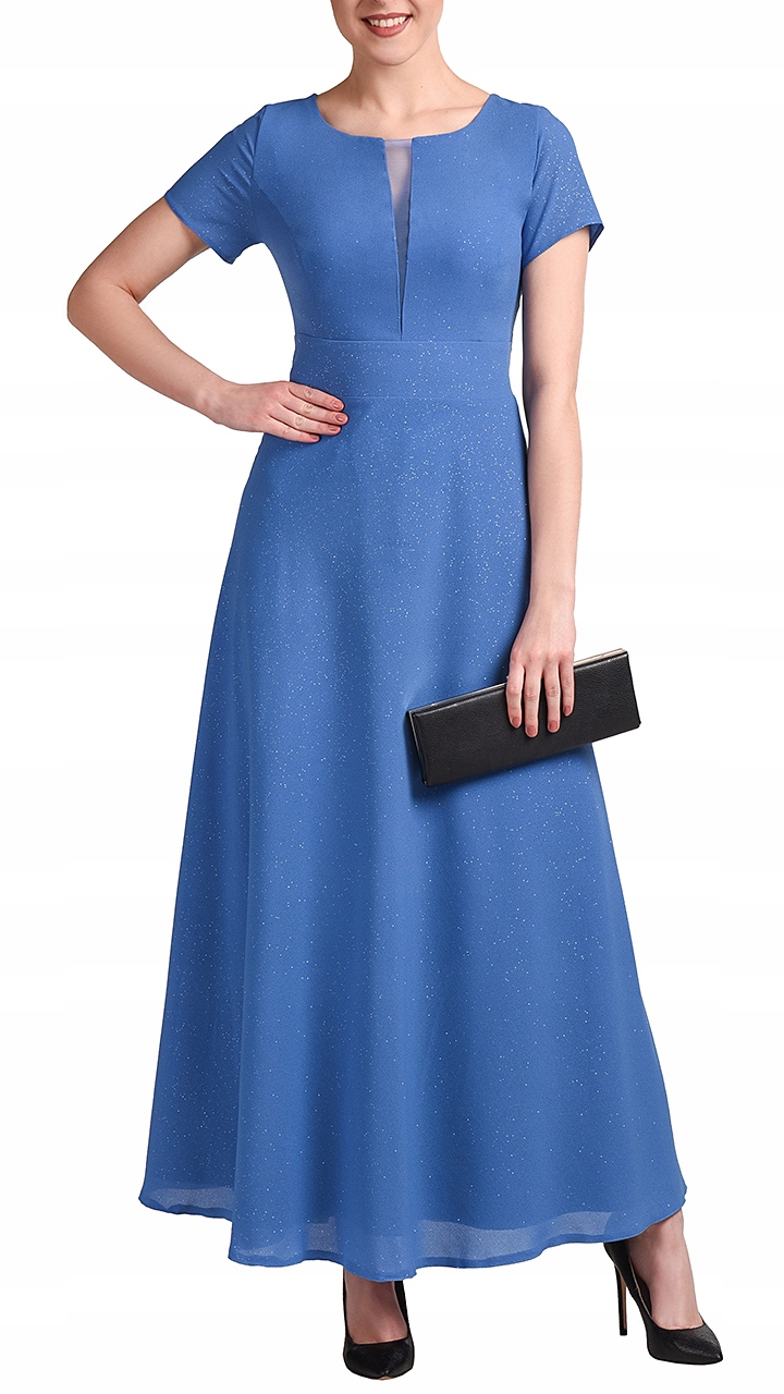 Dámské večerní maxi Šaty Kaya 46 na svatební hostina elegantní formální