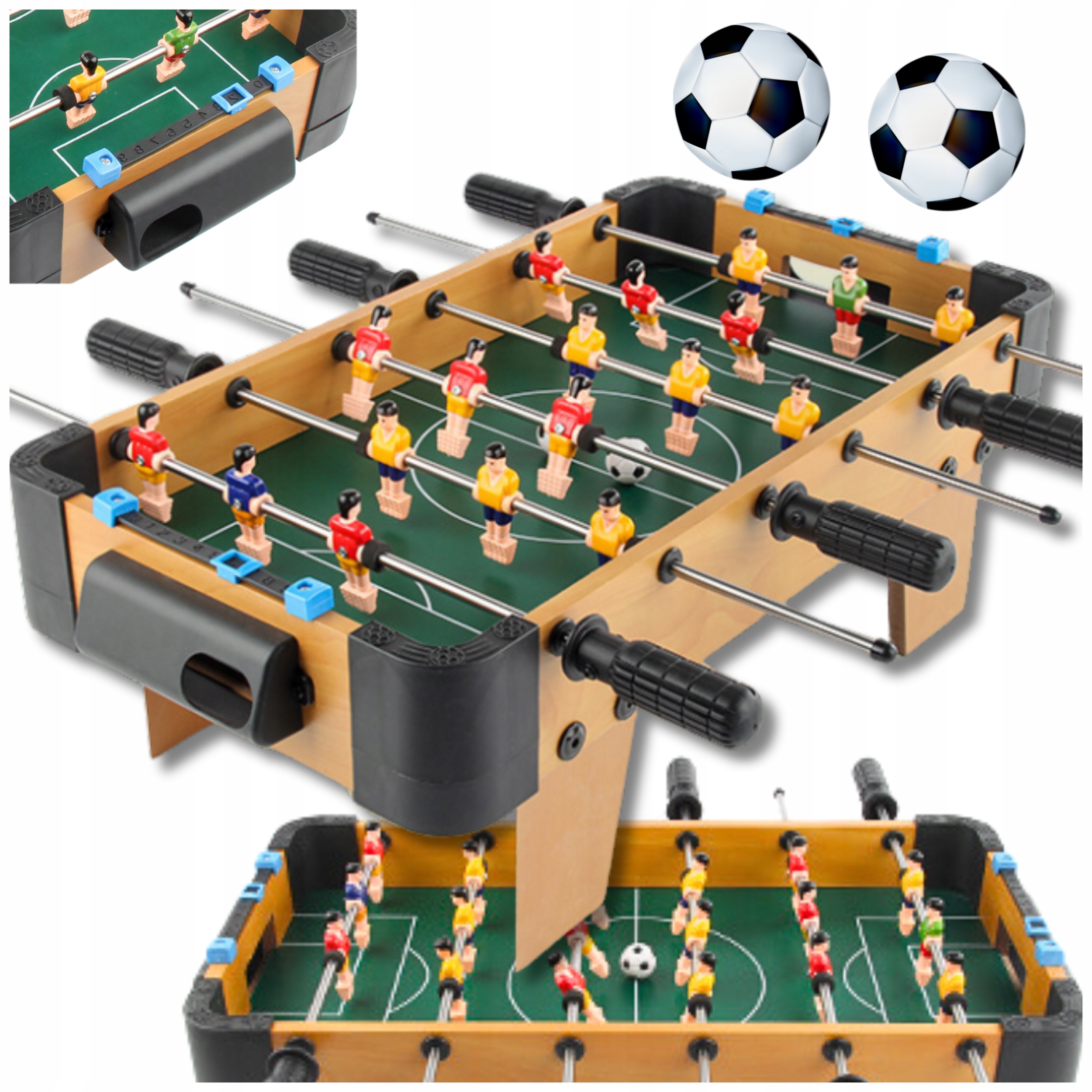 GRA Piłkarzyki STOLOWE ZRĘCZNOŚCIOWA PILKA NOZNA DREWNIANE DLA DZIECI SOLID