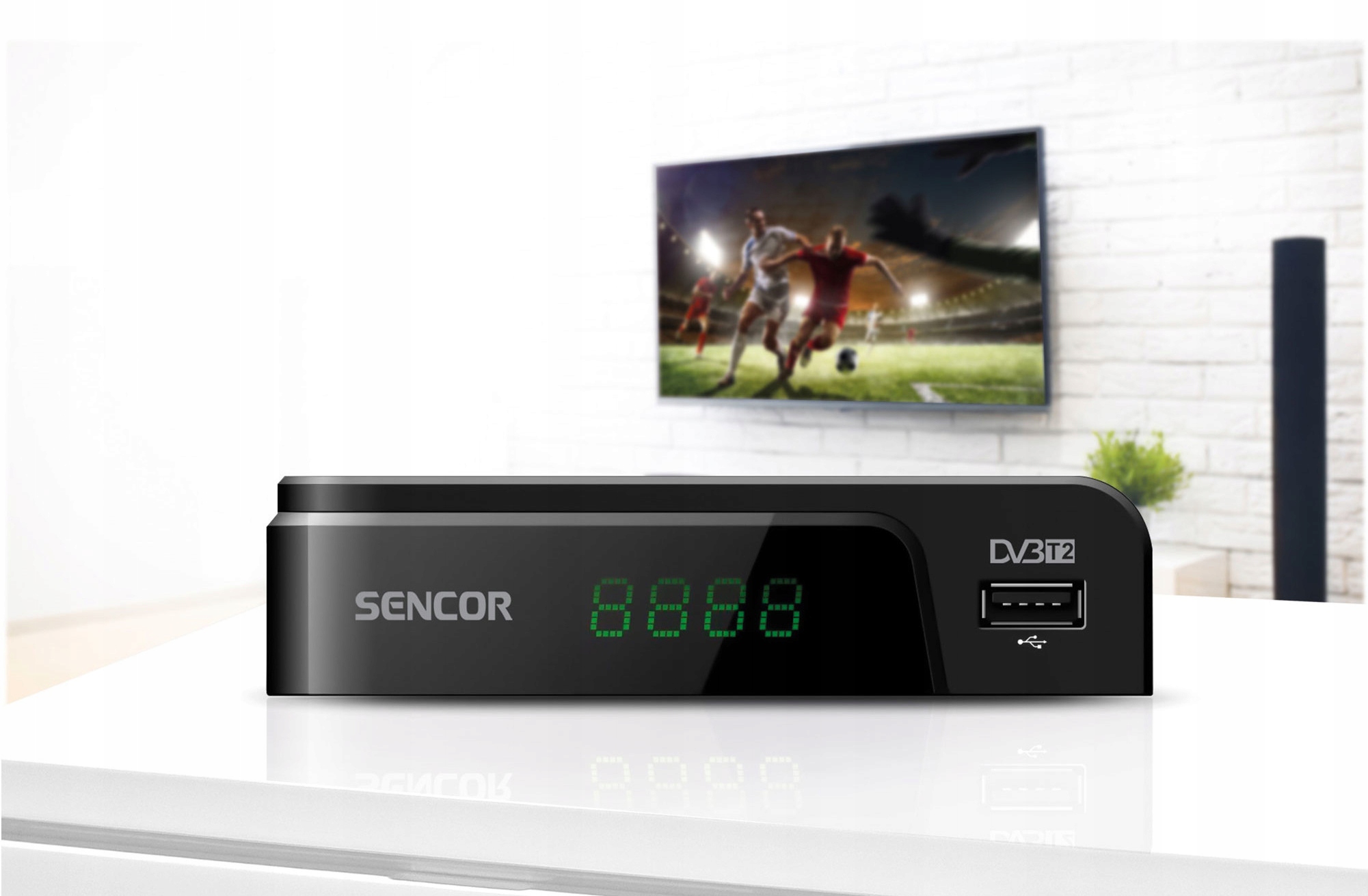 SENCOR SDB524T Dekoder TUNER telewizji naziemnej DVB-T2 H265 HEVC USB HDMI Model SDB 524T