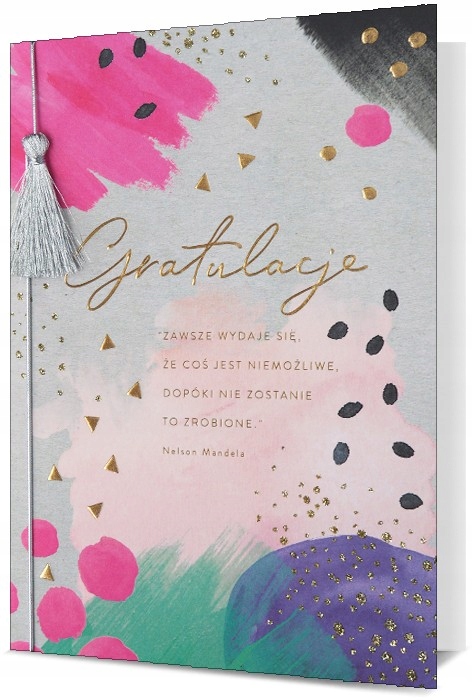 

Gratulacje Kartka z mottem 3D lux HM2054