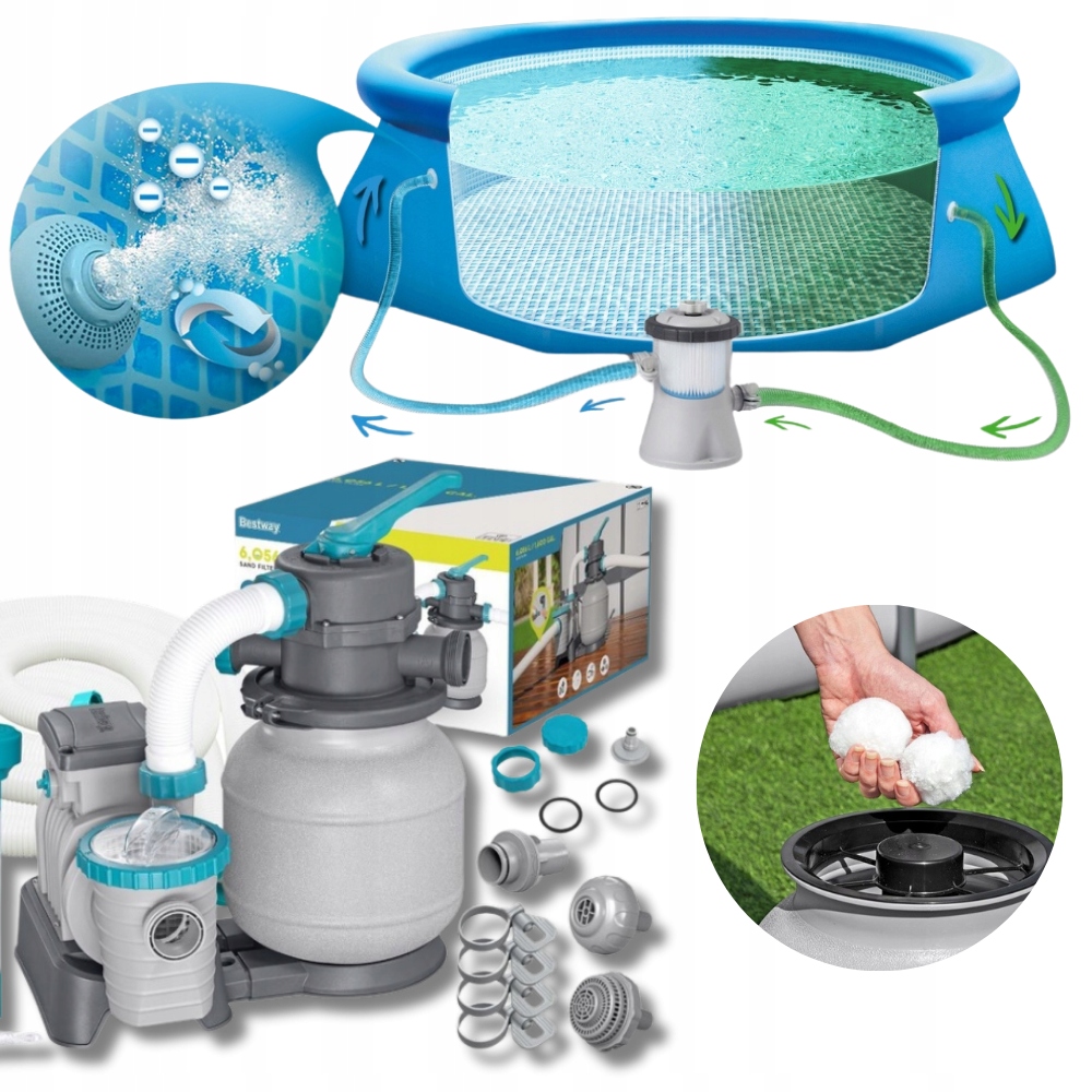 Veľká Filtračná Piesková bazénová pumpa pre vodný bazén Bestway 8327L/h