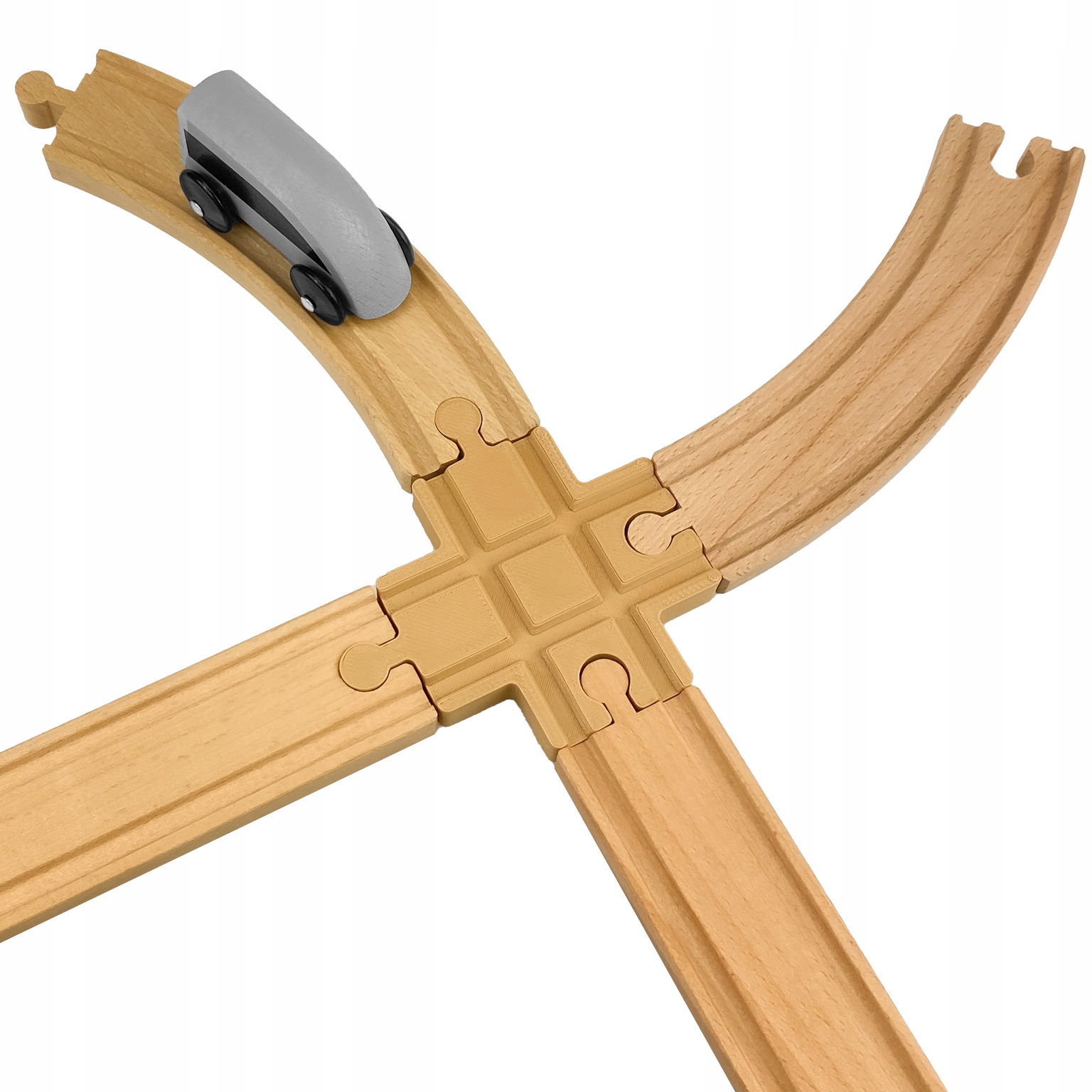 SKRZYŻOWANIE MINI 2 ŁĄCZNIKI DO TORÓW DREWNIANYCH KOMPATYBILNE Z BRIO LIDL Marka inna