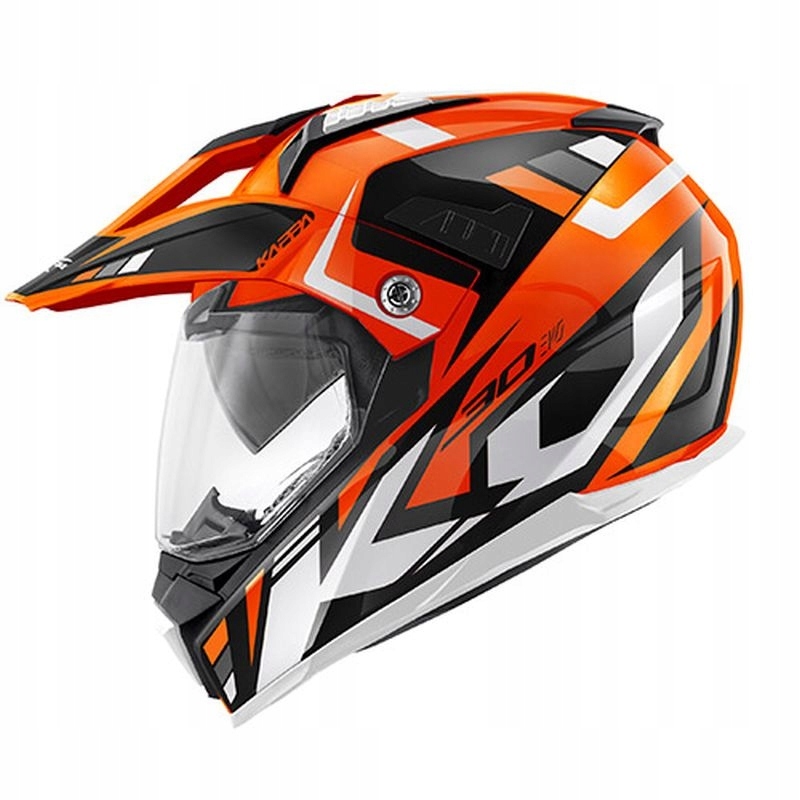 Kappa Prilba KV30 Evo Grayer Dual Off Road S Oranžovým Sklom A Blendou