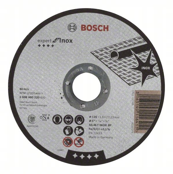 

Tarcza tnąca prosta 125 mm Bosch 2608600220