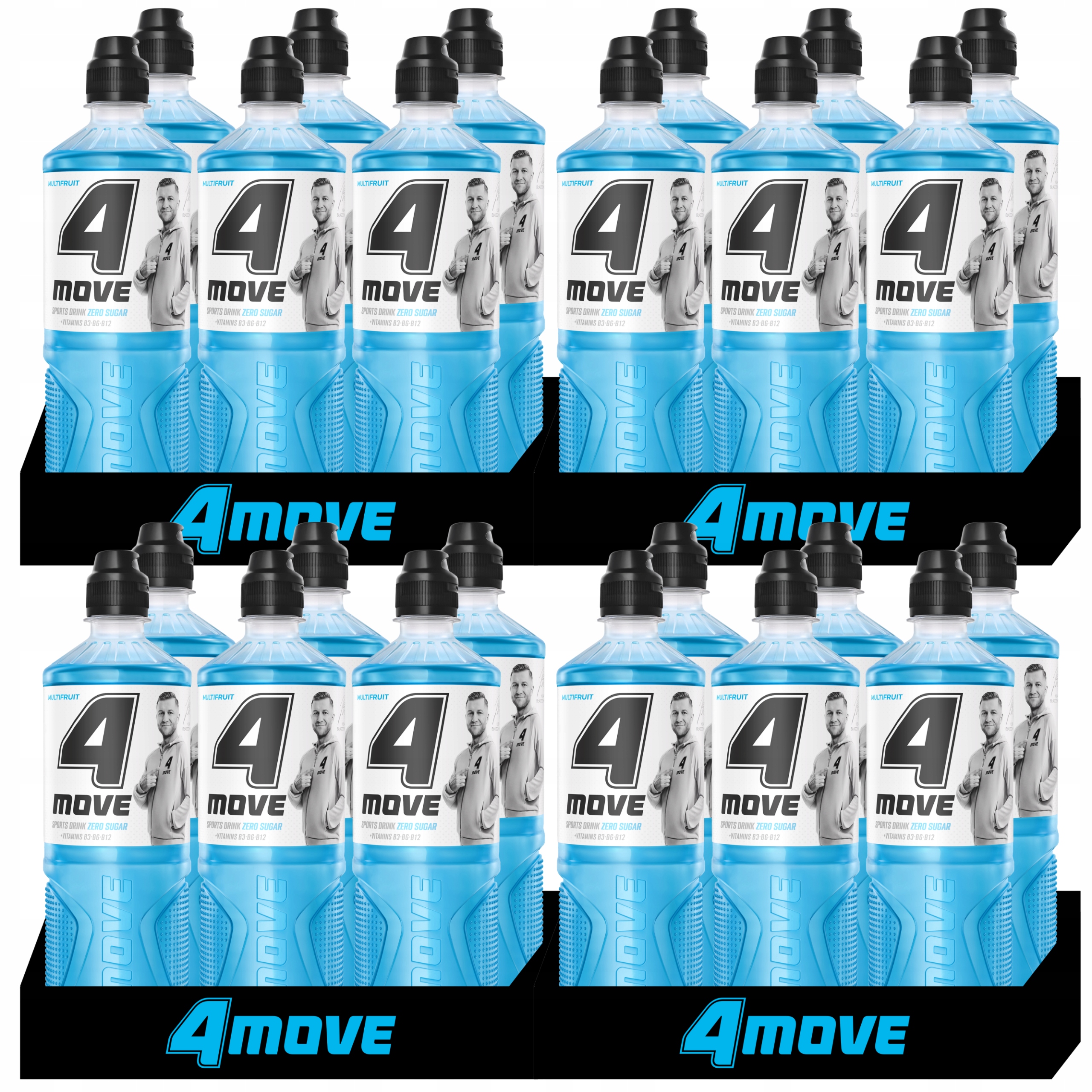 4Move Zero Sugar Neperlivý nápoj s víceovocnou příchutí 750 ml x 24 kusů