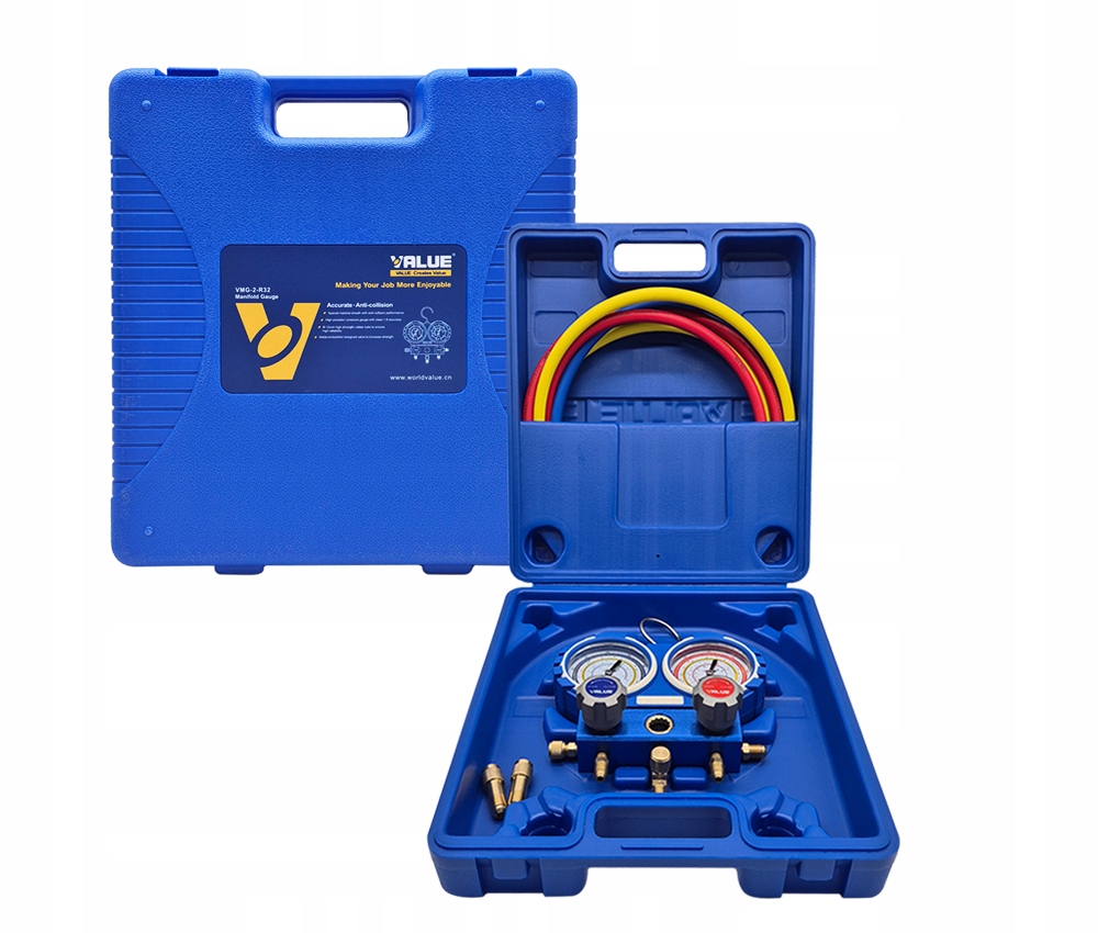 Sada Manometrov S Hadicami Value R-32/R-410A/R-407C/R-134A