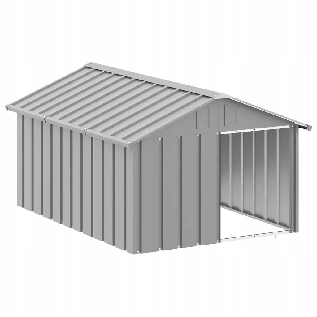 Buda Dla Psa Całoroczna Stal Ocynkowana 116,5X153X81,5 CM Antracyt