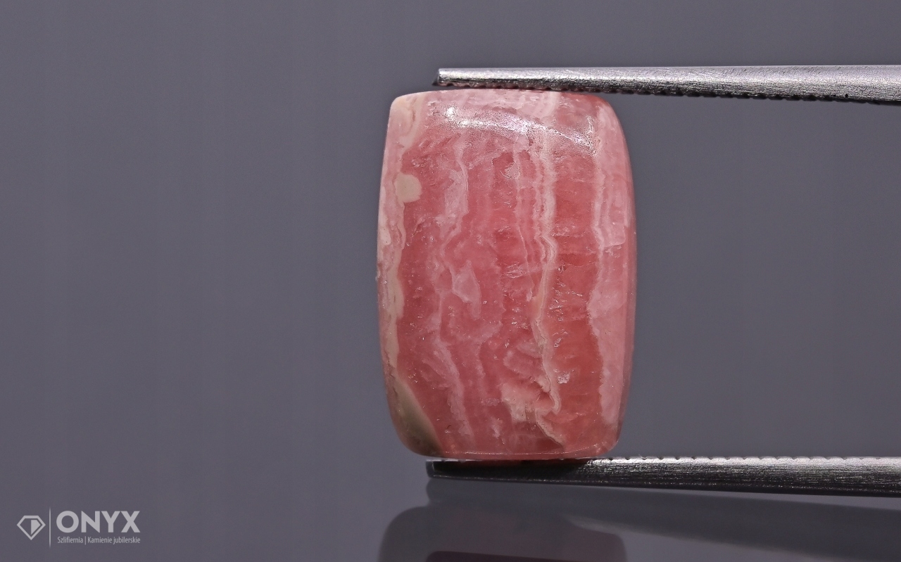 Rodochrozit nízký kabošon cushion 13,5x9,5 mm