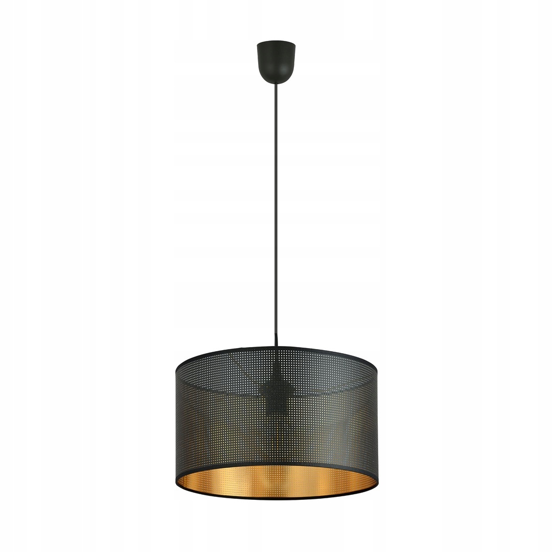 Aston 1 Black/gold Závěsné lampy Ocel lakovaná. stínidlo Černá 10W Max Le