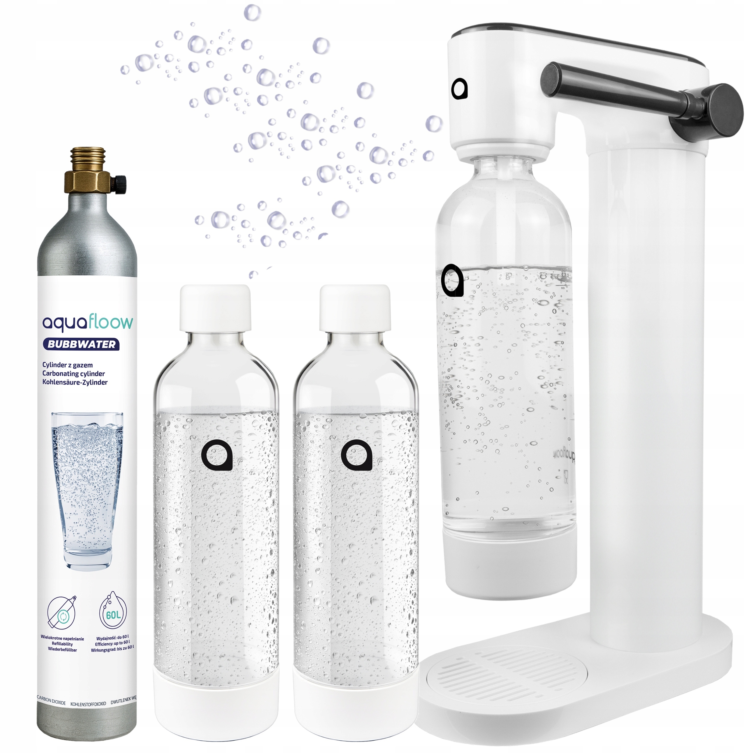 Uhličitá Výrobník Sody Láhev S CO2, 2X Láhev Na Vodu