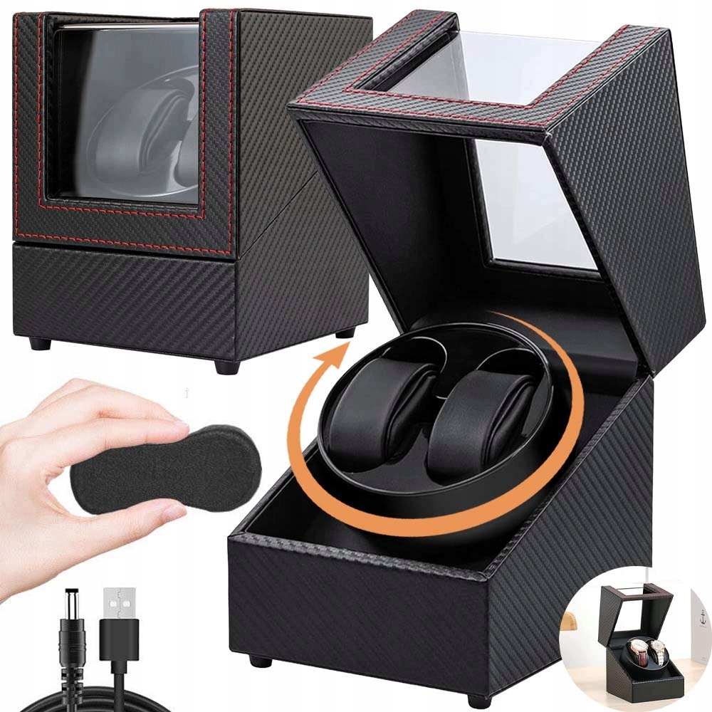 Rotomat 2 Hodinky Krabička Vitrína Supertiché Otáčení Ideální Dárek Usb