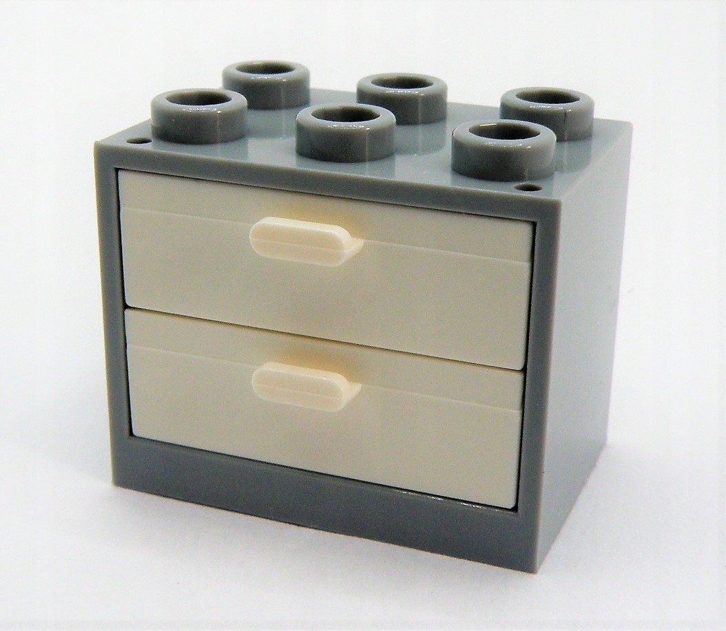 

Lego szafka szuflady 2x3x2 j.szara 4532 4536 ZS075