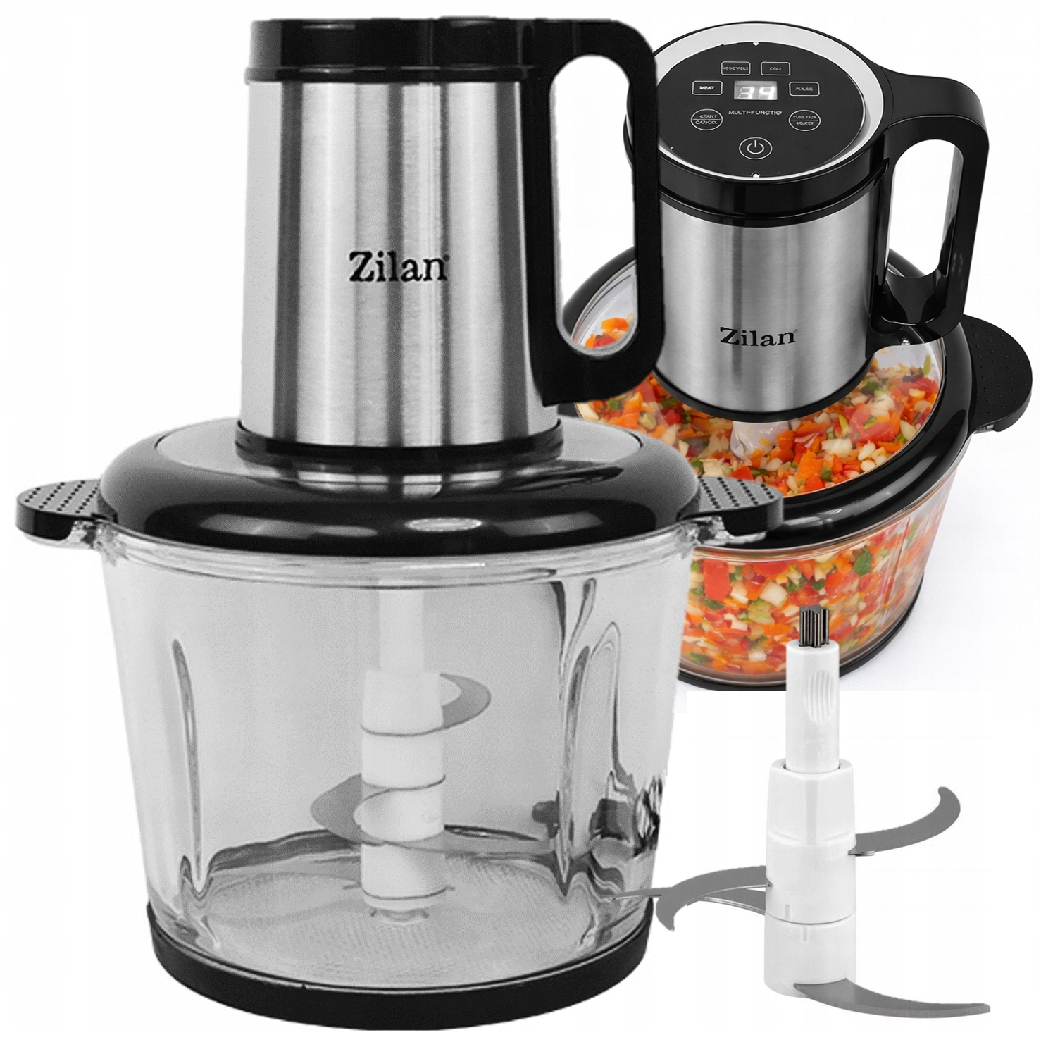 Sekáček Potravin Kráječ Na Zeleniny Masa Ovoce Kuchyňský Robot Titan 500W 3L