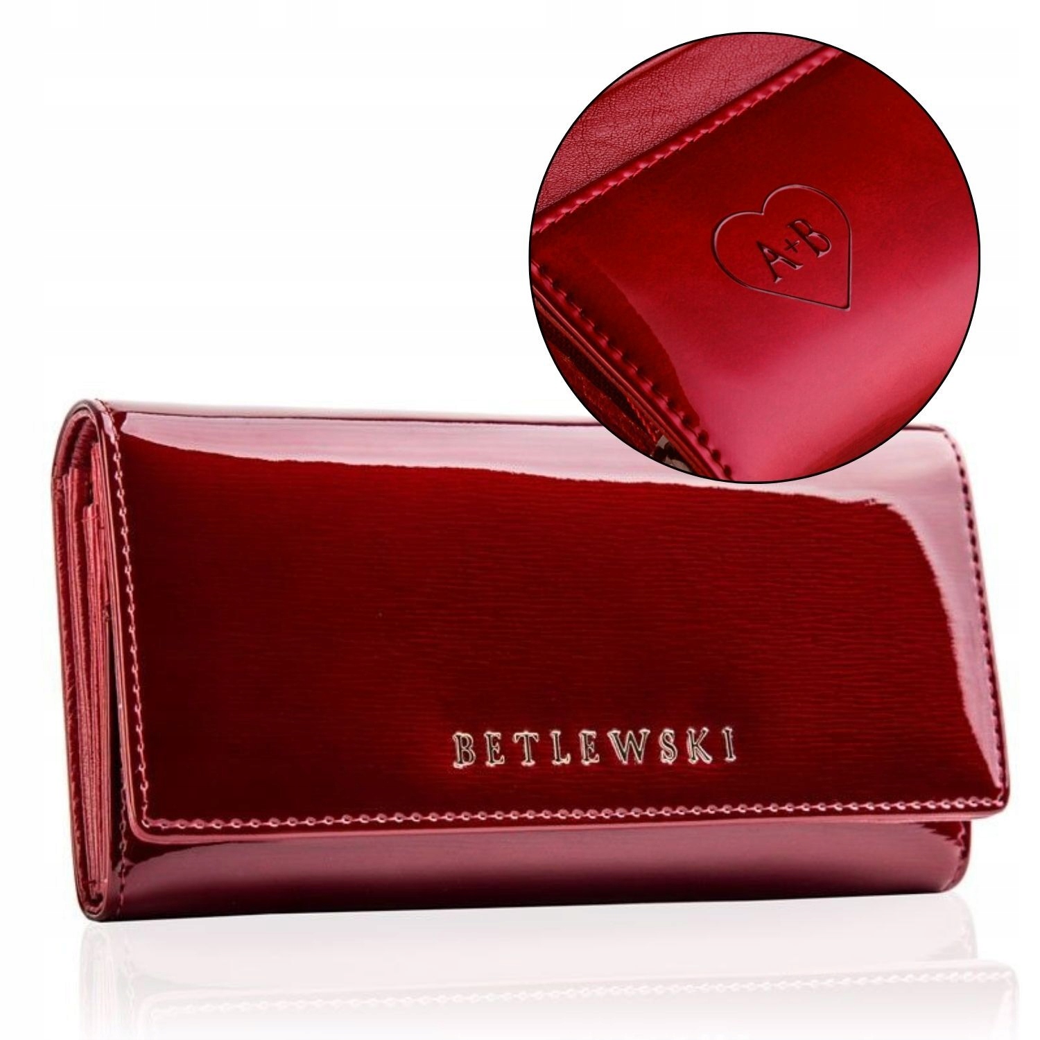 

Betlewski Skórzany portfel damski z Twoim grawerem