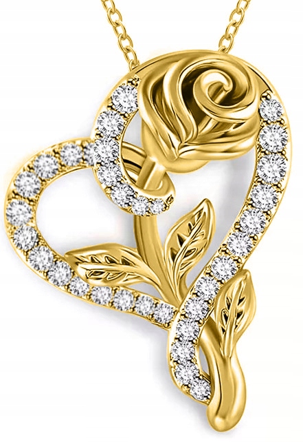 Stříbrný náhrdelník řetízek dámský stříbro, pozlacený, ryzost 925, růže