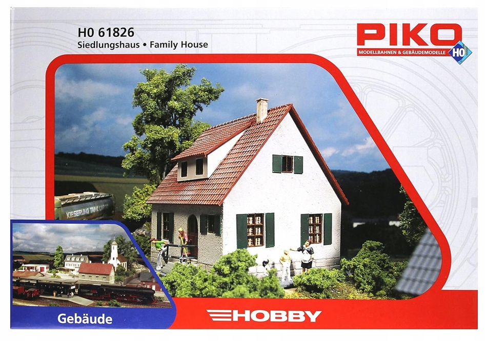 Rodinný dům H0 1:87 budova pro železniční maketu