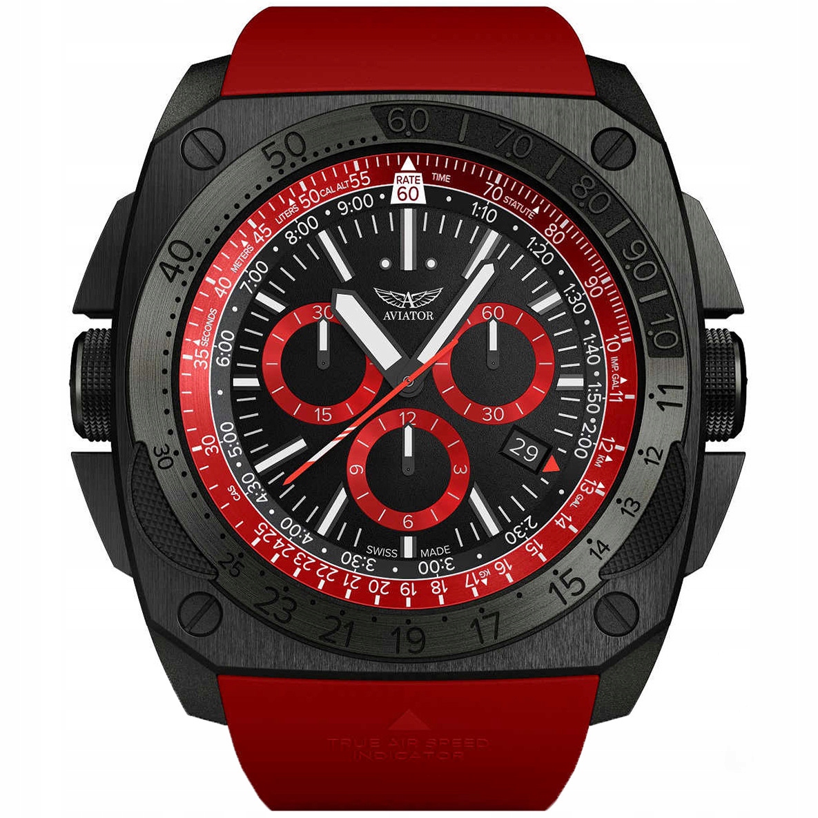 Pánské Hodinky Aviator M.2.30.5.215.6 červené