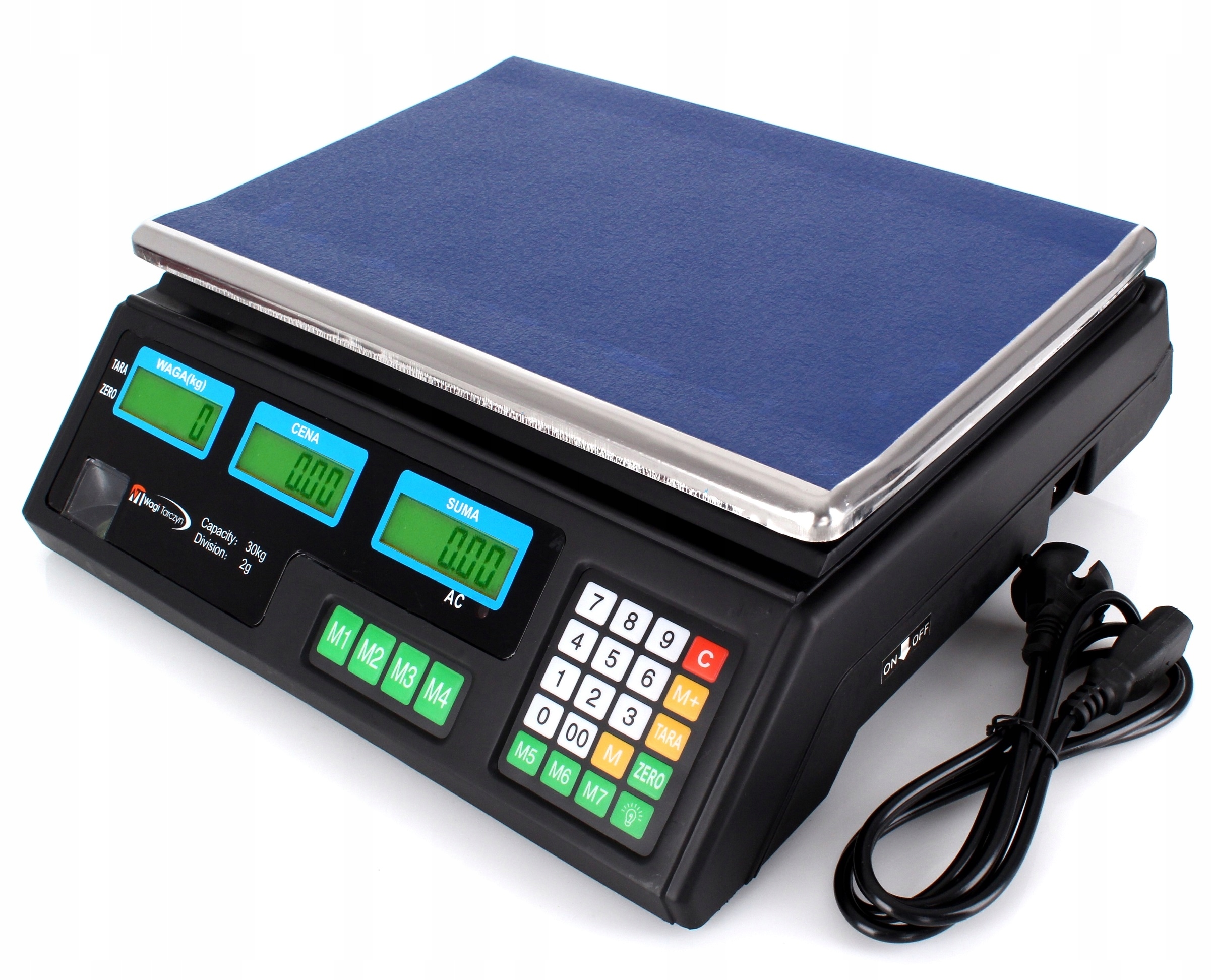 

Waga Sklepowa 30KG /2g Elektroniczna 2x Akumulator