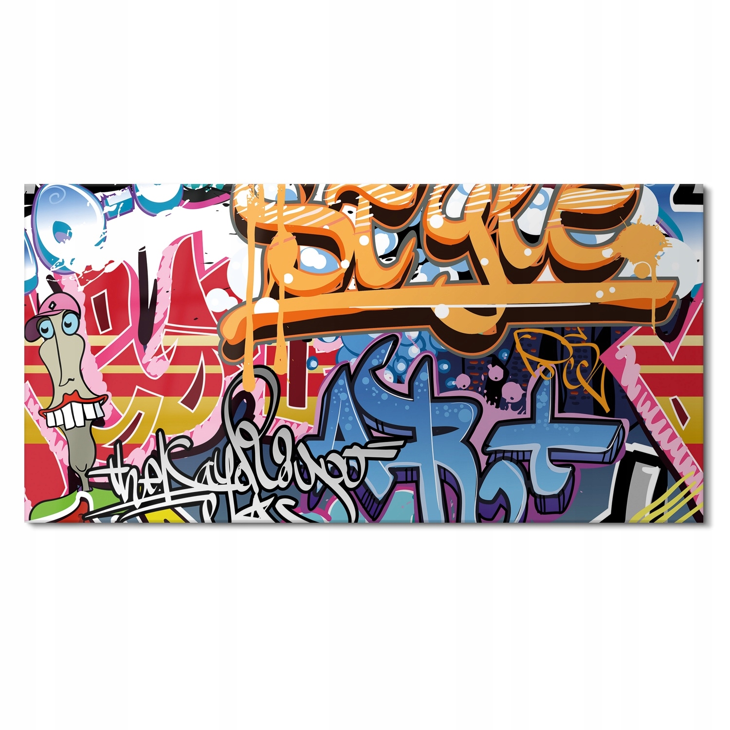Obraz na skle ako darček Graffiti mur 120x60