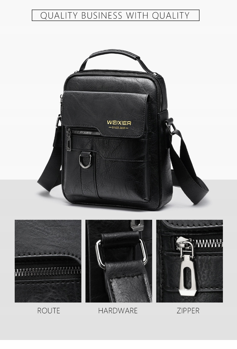 TORBA MĘSKA POLO WEIXIER SKÓRZANA Kolor brązowy