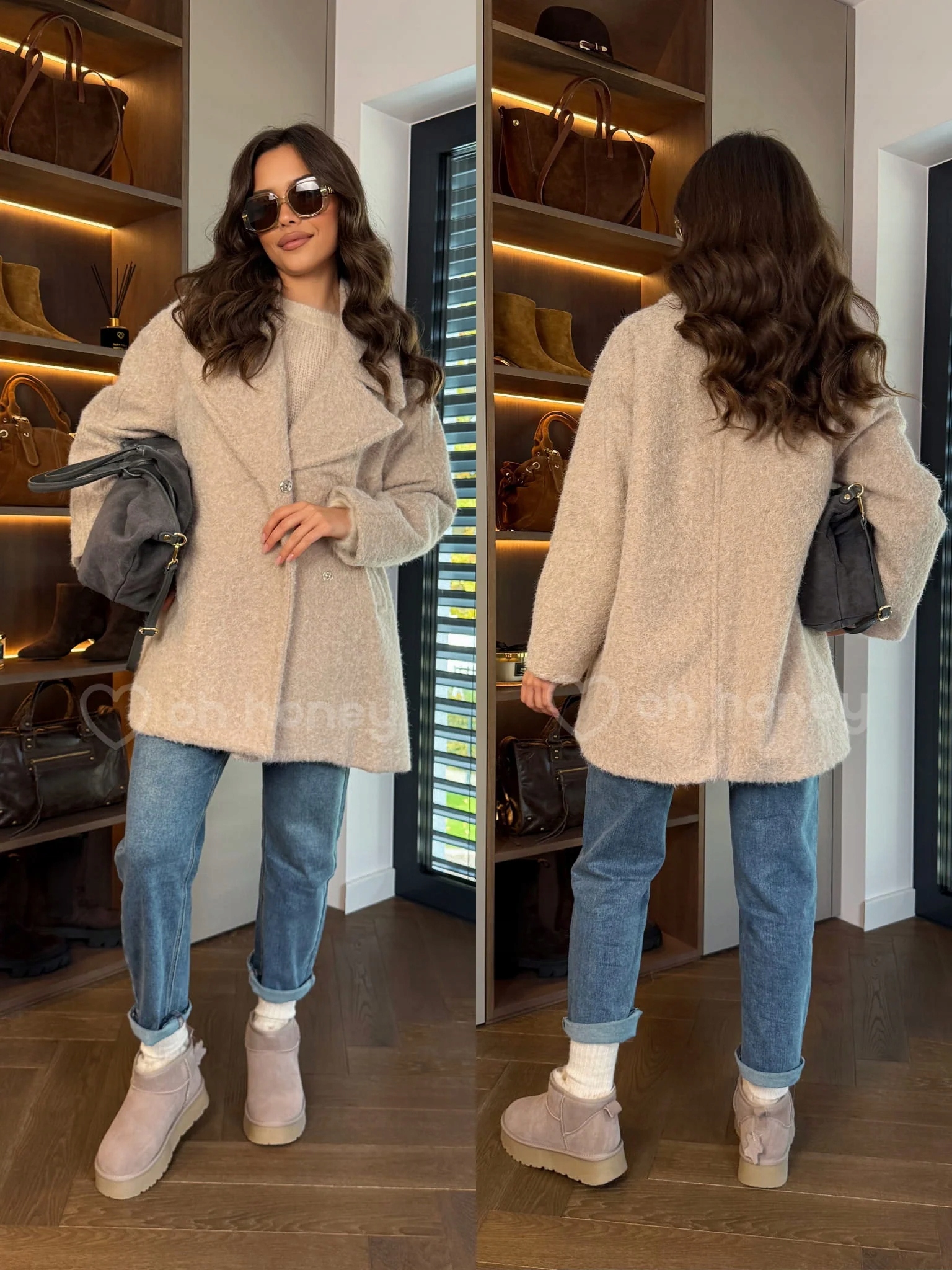 Béžový kabát Lenora Uni