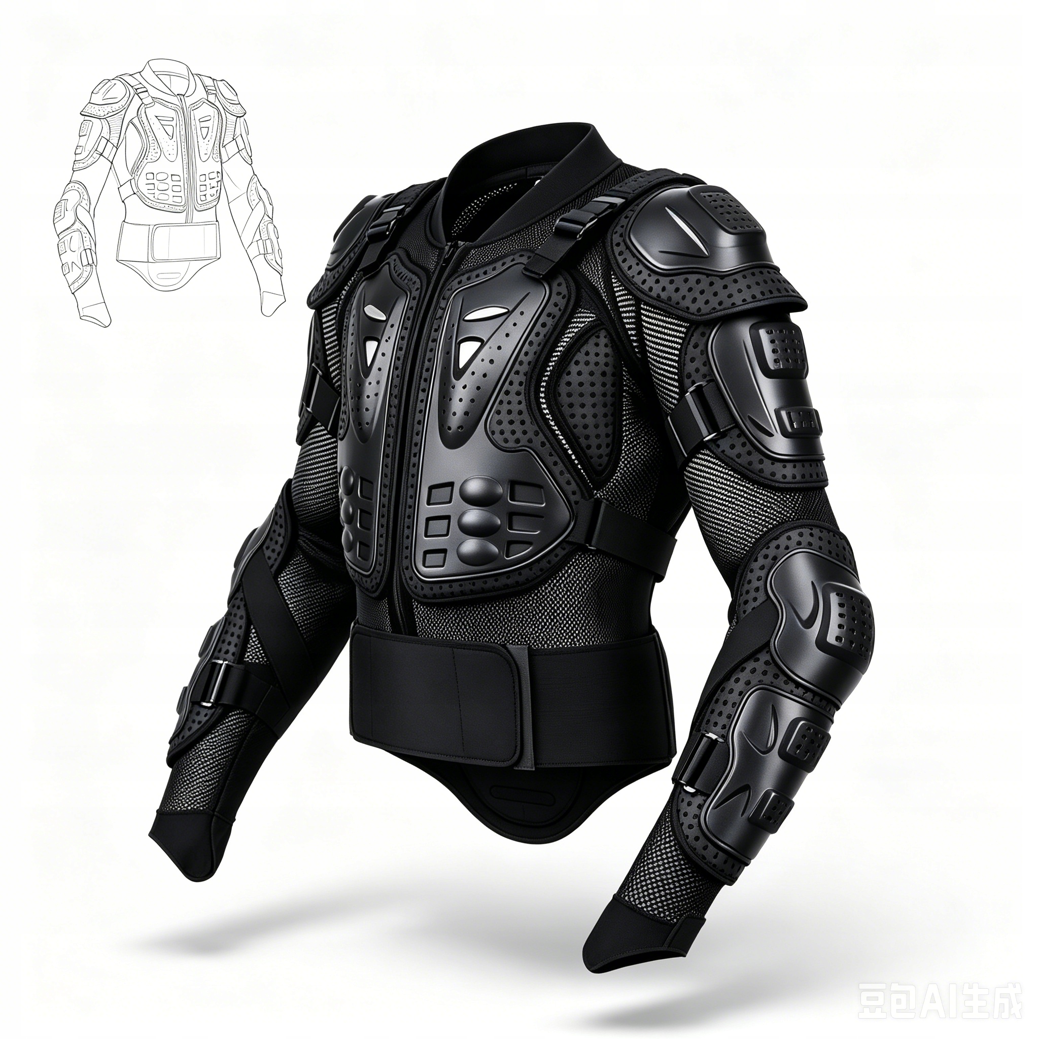 Buzer Motocyklové Brnění Želva Chrániče Bunda Cross Quad Enduro XL