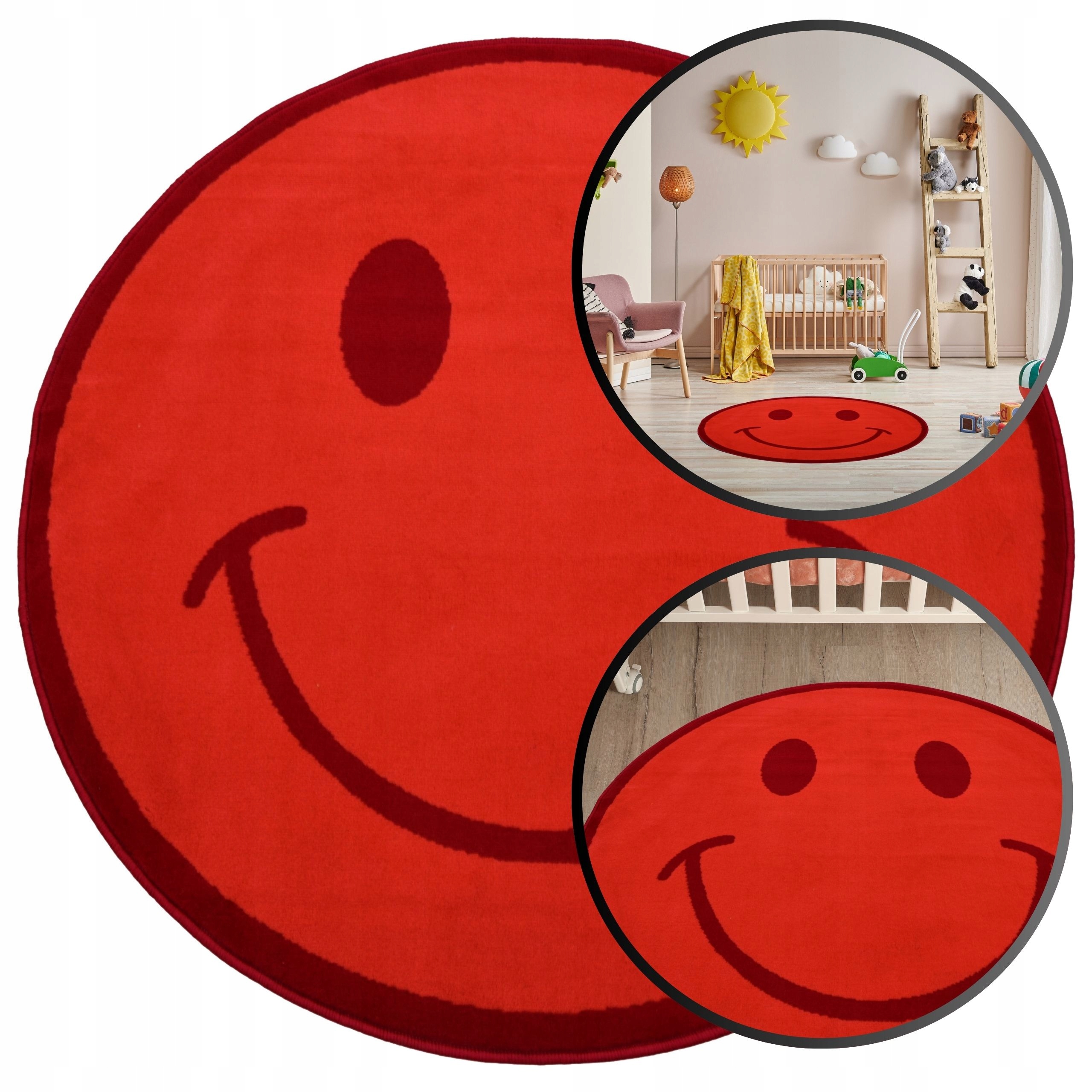 Koberec Kolem Koberců Venezia Červený Kulatý 120 CM