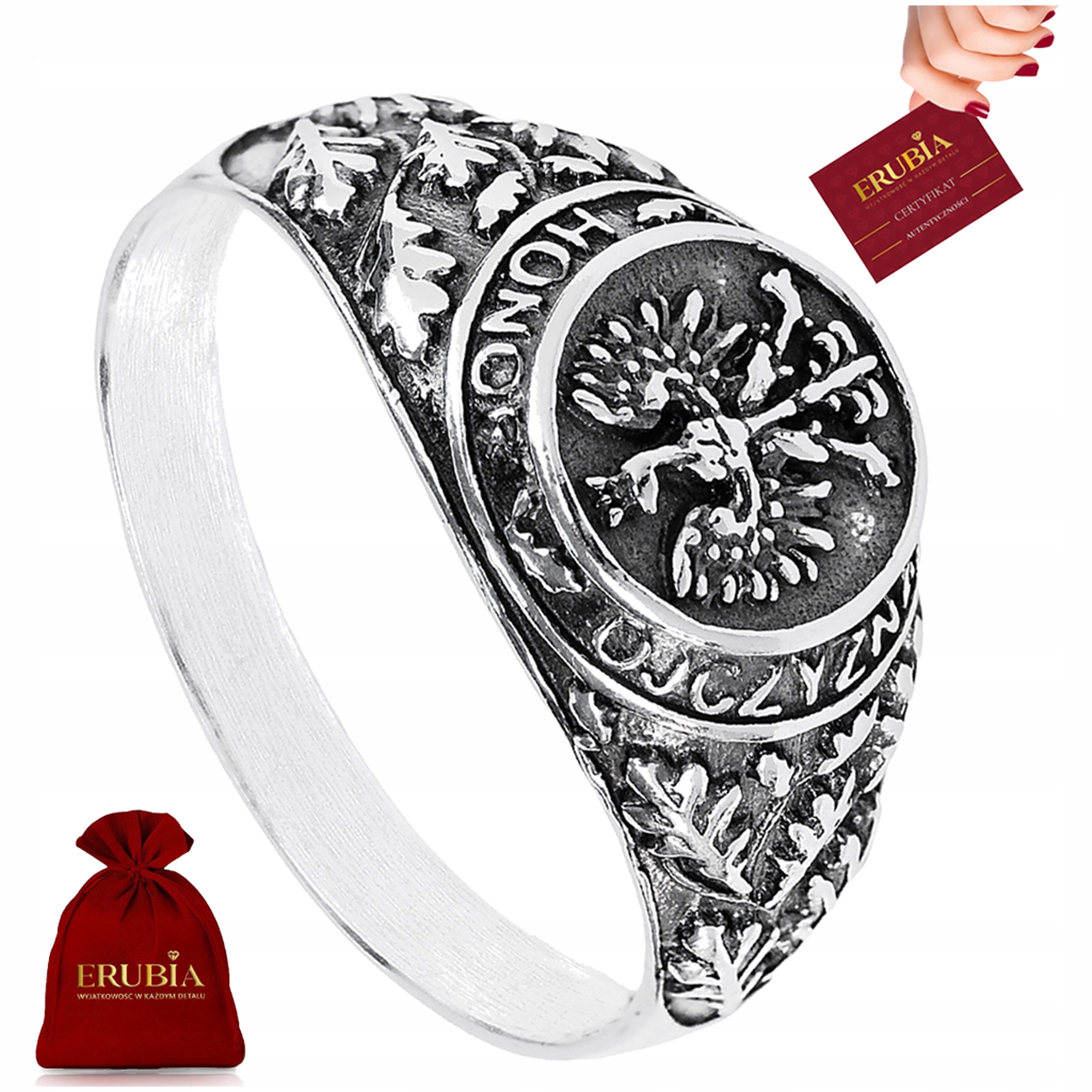 Stříbrný Pánský Prsten S Orlem, Vlastenecký, Stříbro O Ryzosti 925 Velikost 32