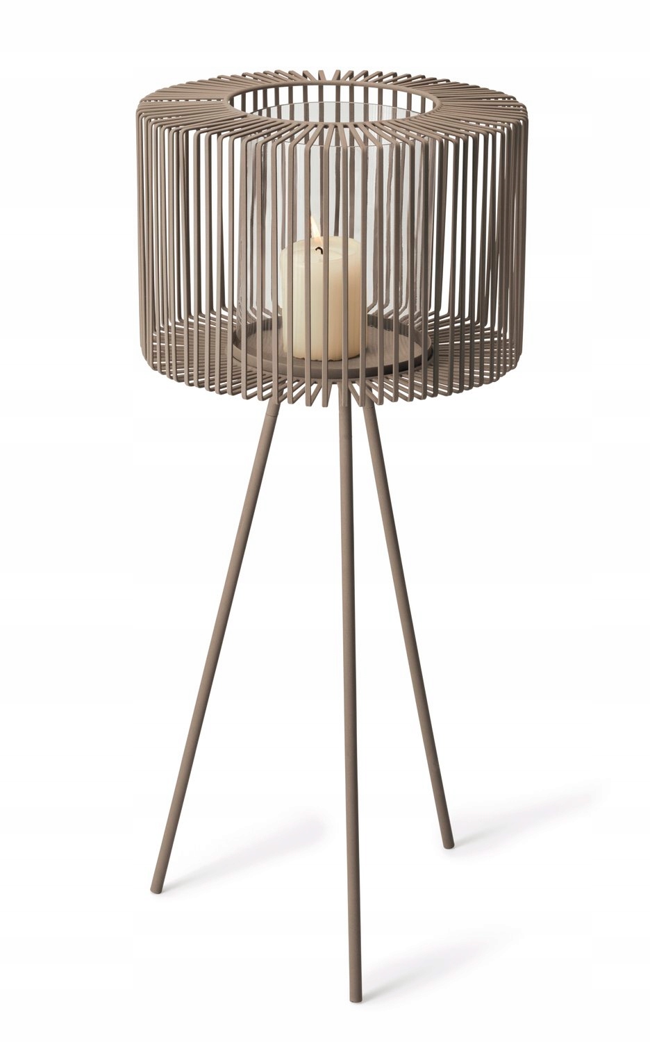 Lampáš Philippi Oslo 30 cm na podstavci hnedý