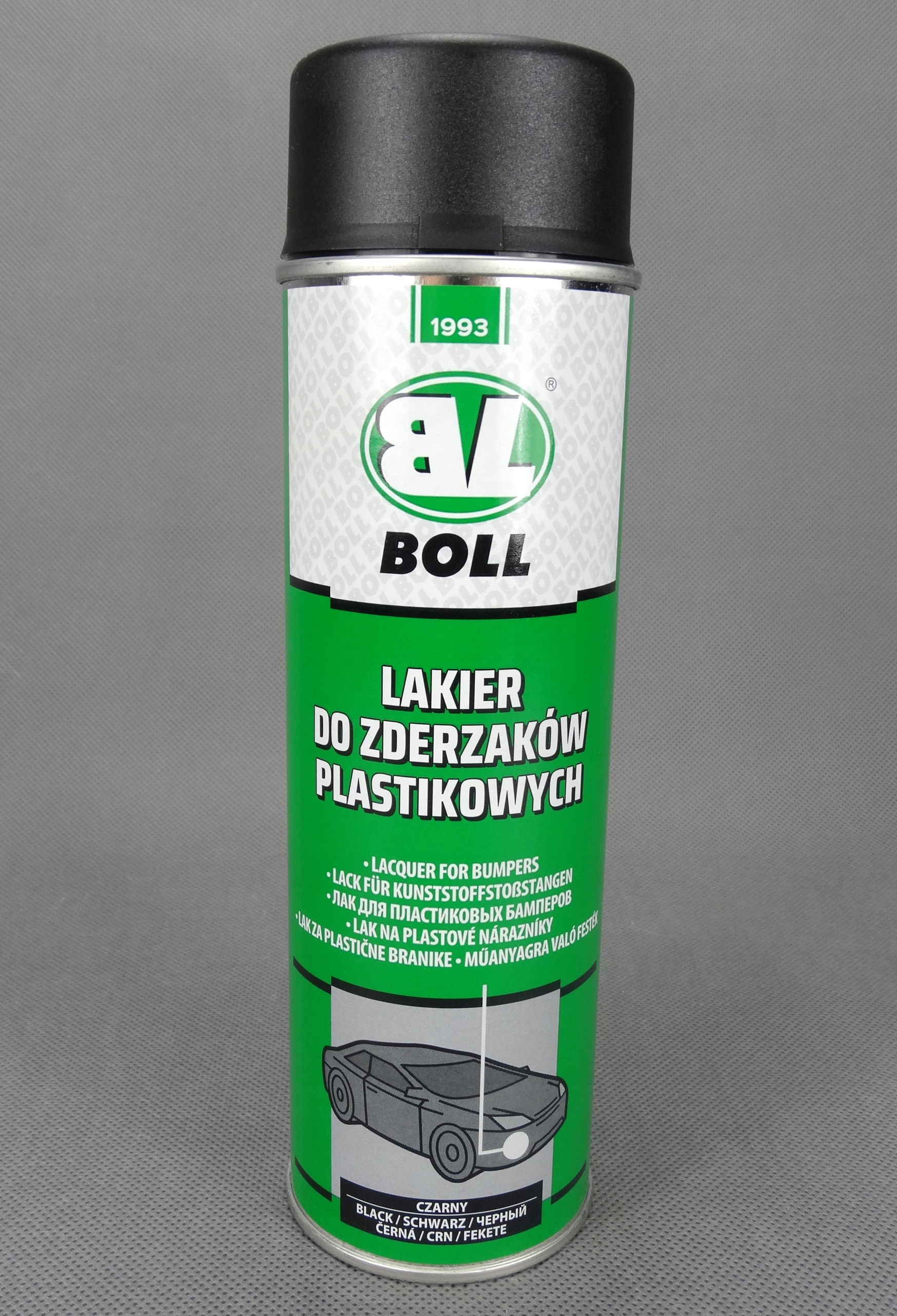 BOLL LAKIER DO ZDERZAKÓW PLASTIKOWYCH CZARNY 500ML Stan opakowania oryginalne