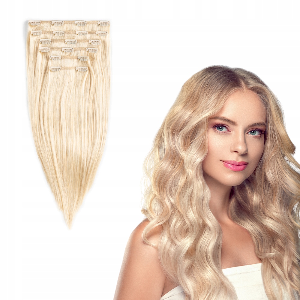 Připínací Vlasy 120 g přírodní Clip In 43 cm #60