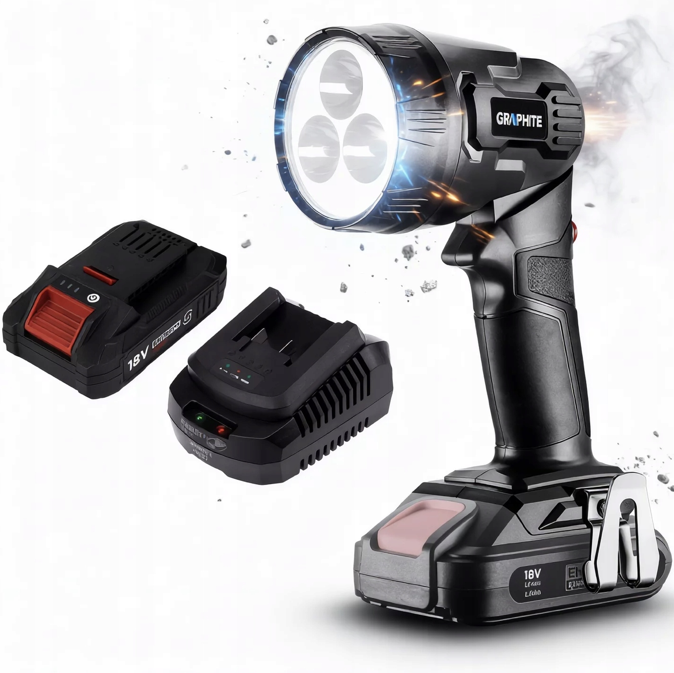 Graphite Lampa Energy+ 18V 58G007 Akumulátor 4AH Napájecí Zdroj Sada