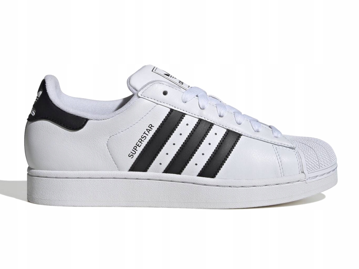 Pánské boty Adidas Superstar IH8659 kůže bílé sportovní plné módní 44