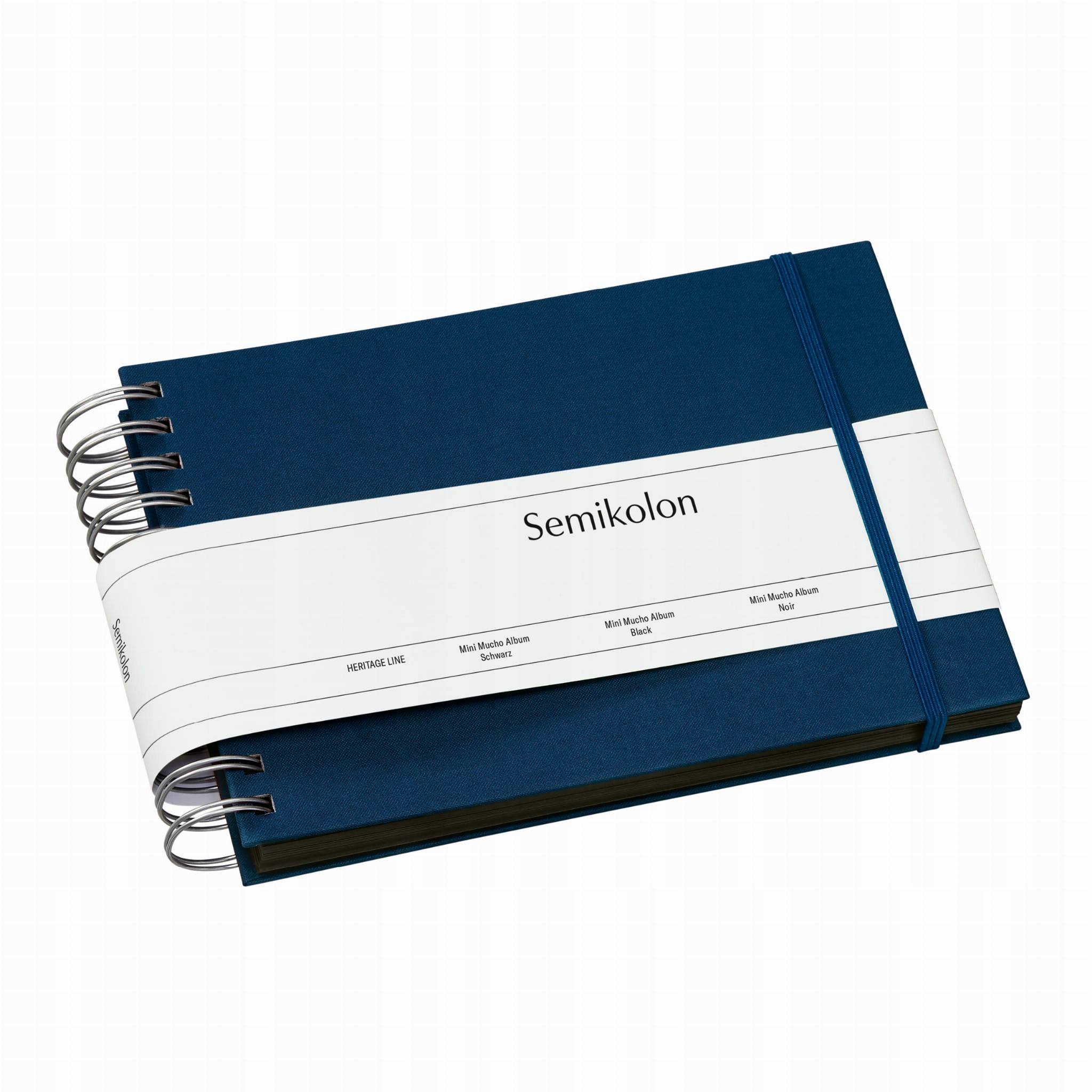 Album Semikolon Mini Mucho černé listy, tmavě modrá barva