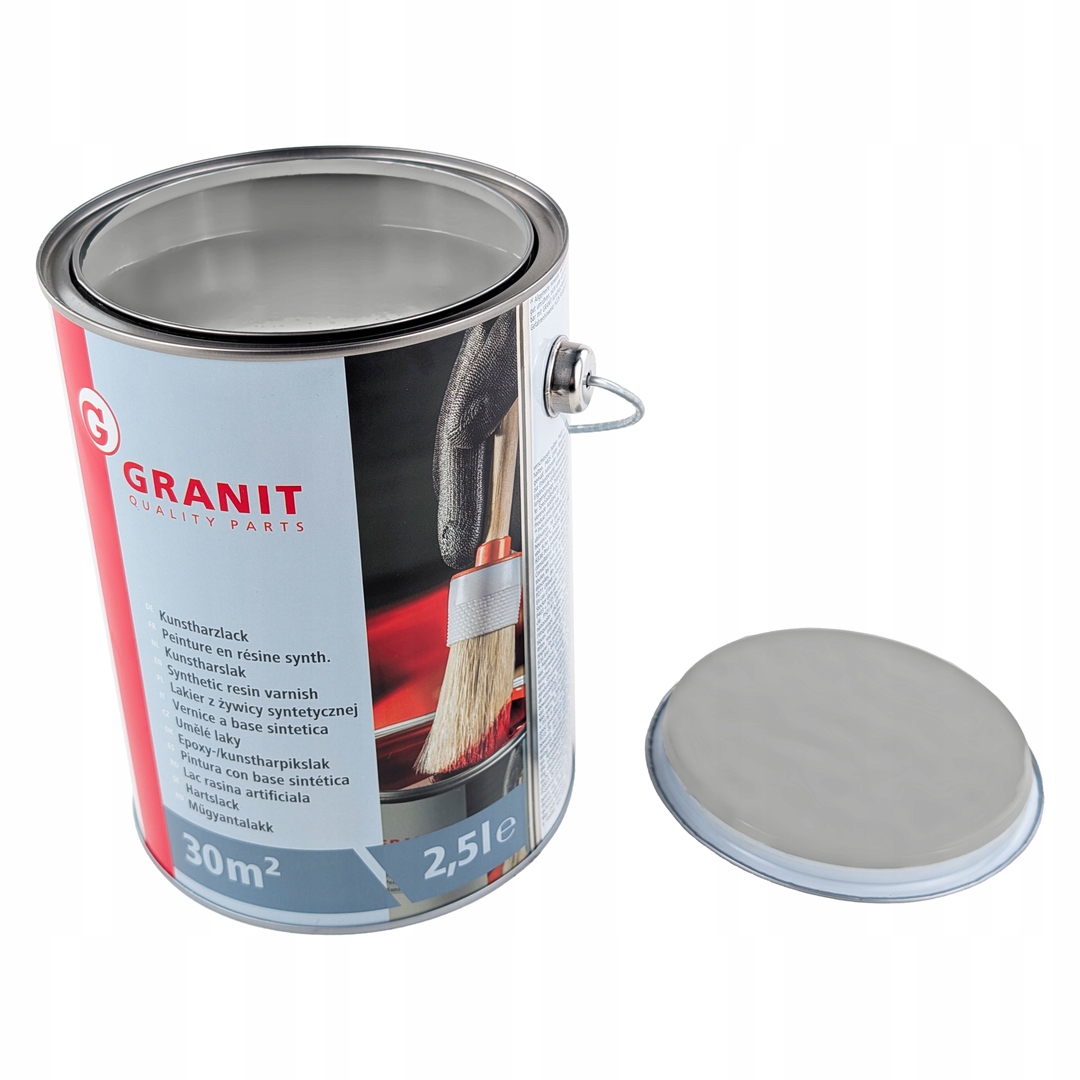 Farba Lakier biel aluminiowa Ral 9006 Nopolux Wilckens Granit 2.5 l Puszka