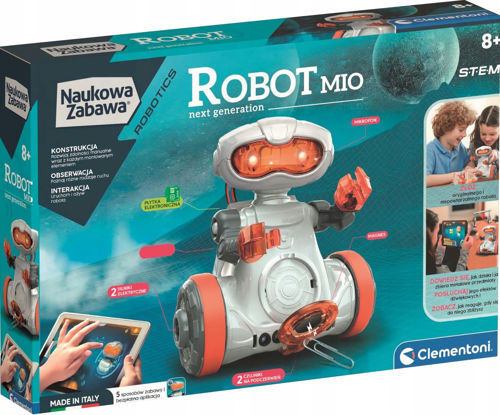 Robot zdalnie sterowany programowanie Robot Mio nowa generacja Clementoni