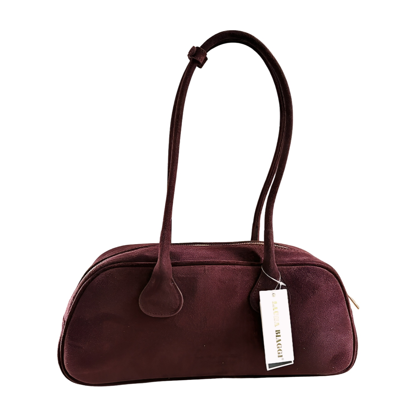 Laura Biaggi kabelka kufřík semišová vínová