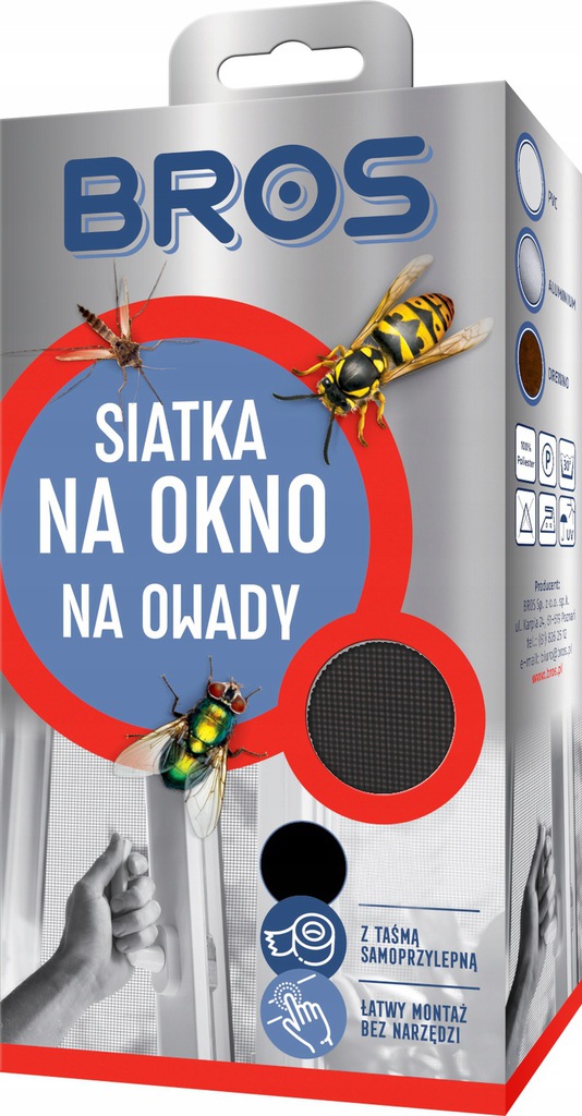 

Bros siatka na okno 130x150 czarna