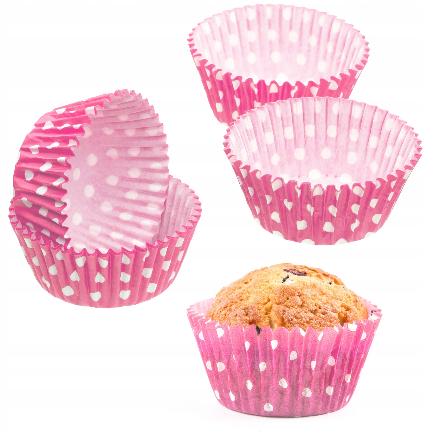 

80X Foremki Papierowe Babeczki Muffiny Papilotki
