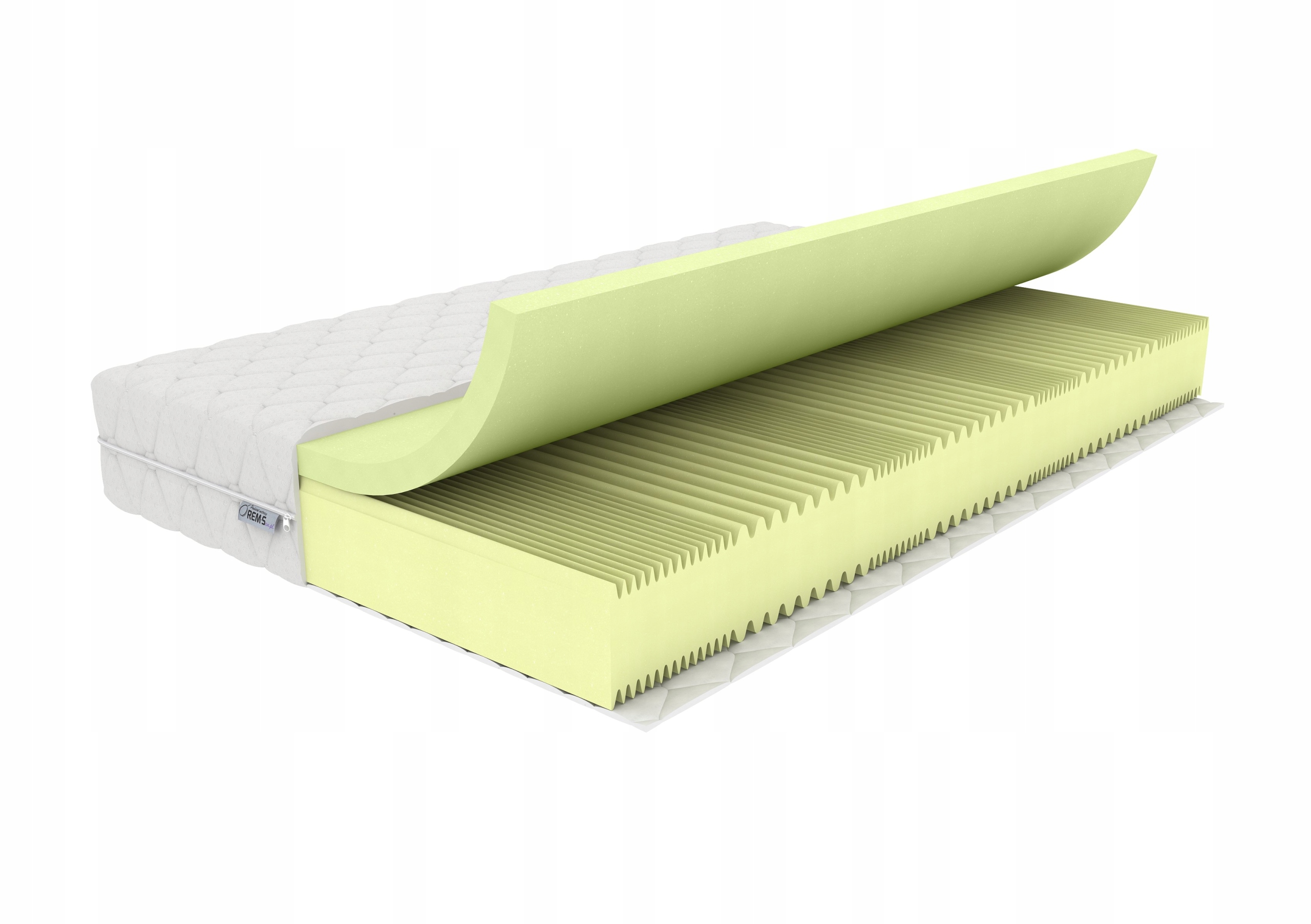 Materac 100x200 21cm 30kg/m3+Visco/Memo H4 Twardy